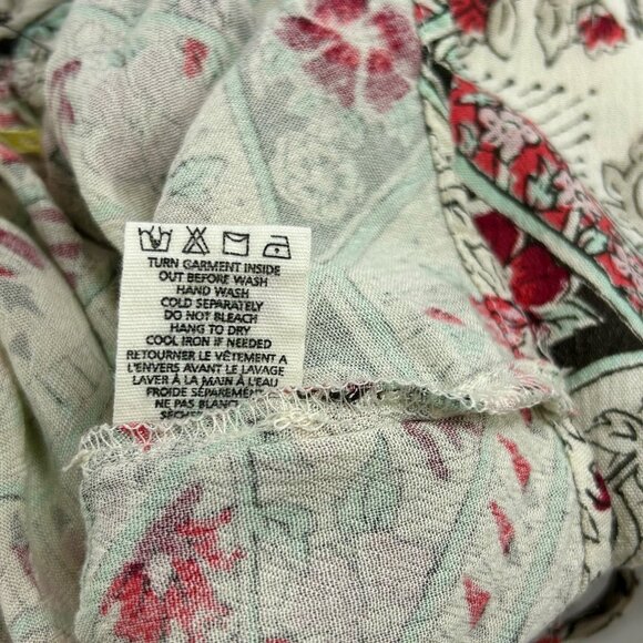 BILLABONG Majestic Seas Crop Tank Top Sz L Multicolored Geo Print Rayon Woven - Picture 9 of 10